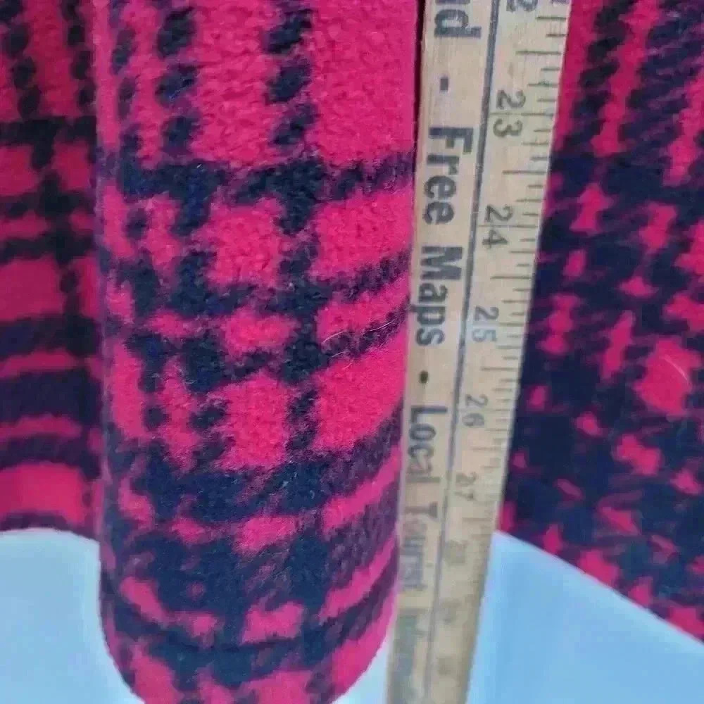 EDDIE BAUER red/black flannel  POLARTEC 1/4 zip Pullover Fleece Men Size… - Picture 6 of 7